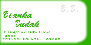 bianka dudak business card